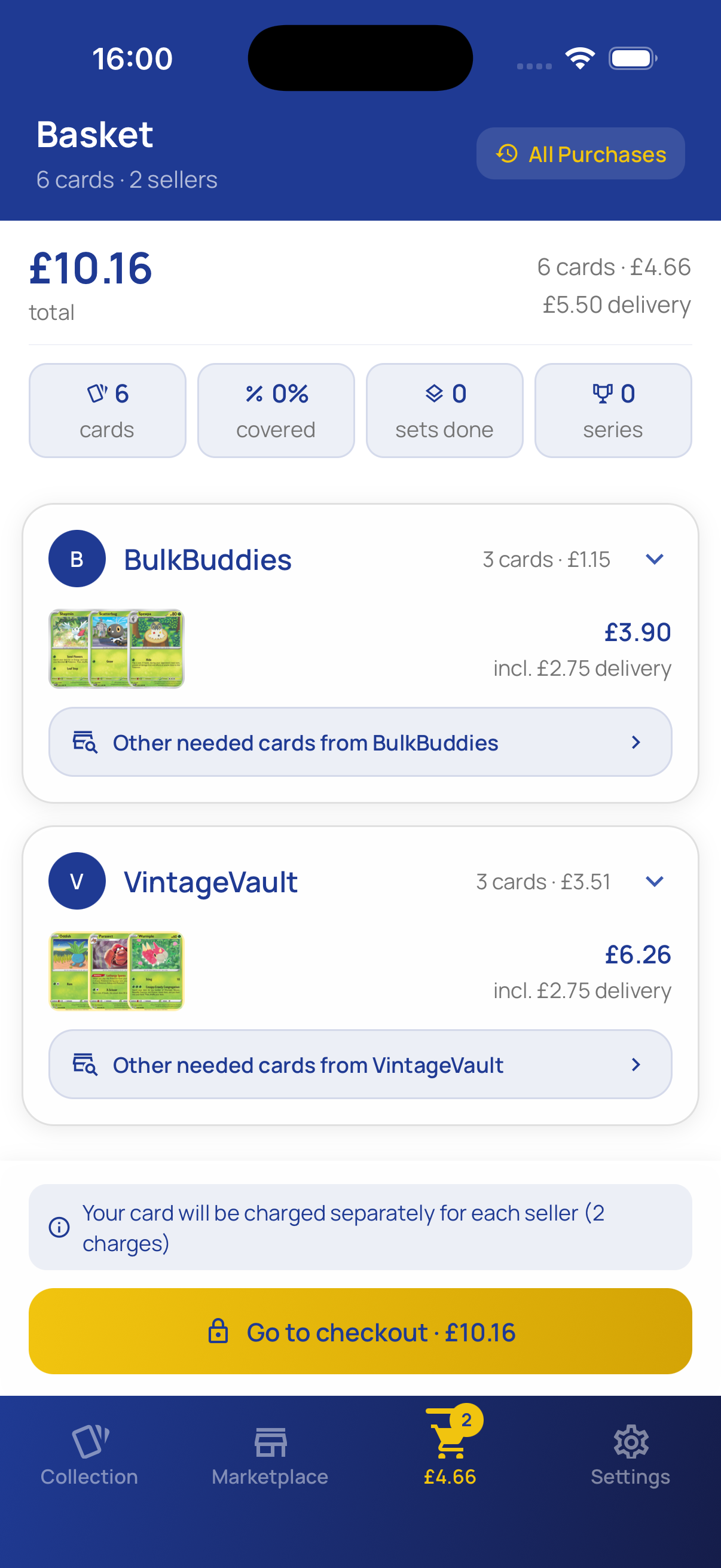 Checkout — order summary, delivery option, payment